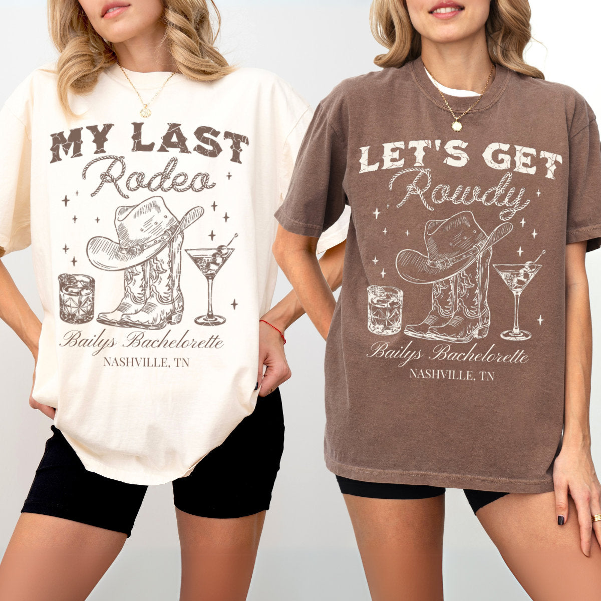 "My Last Rodeo" & "Let's Get Rowdy" Bachelorette Tees