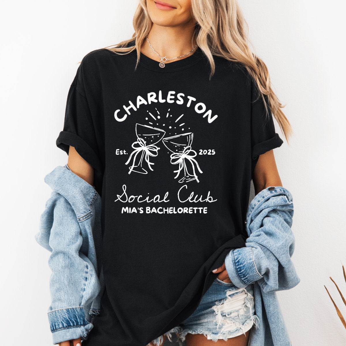 Personalized Social Club Bachelorette T-Shirt