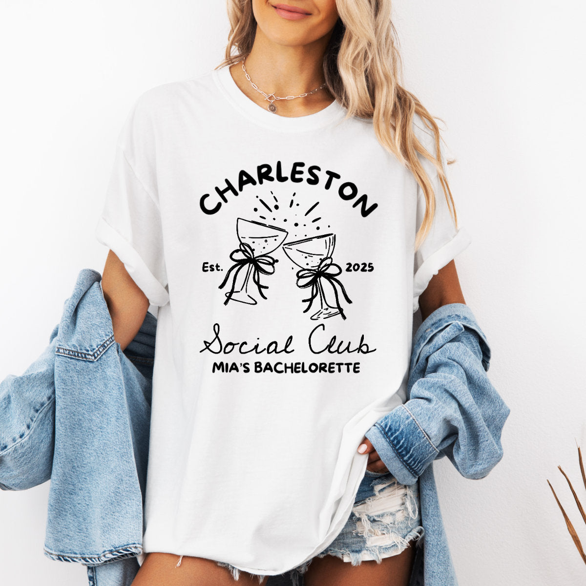 Personalized Social Club Bachelorette T-Shirt