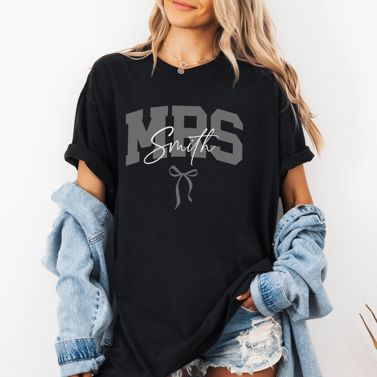 Mr. & Mrs. Matching Wedding T-Shirts – Personalized Couple Tees