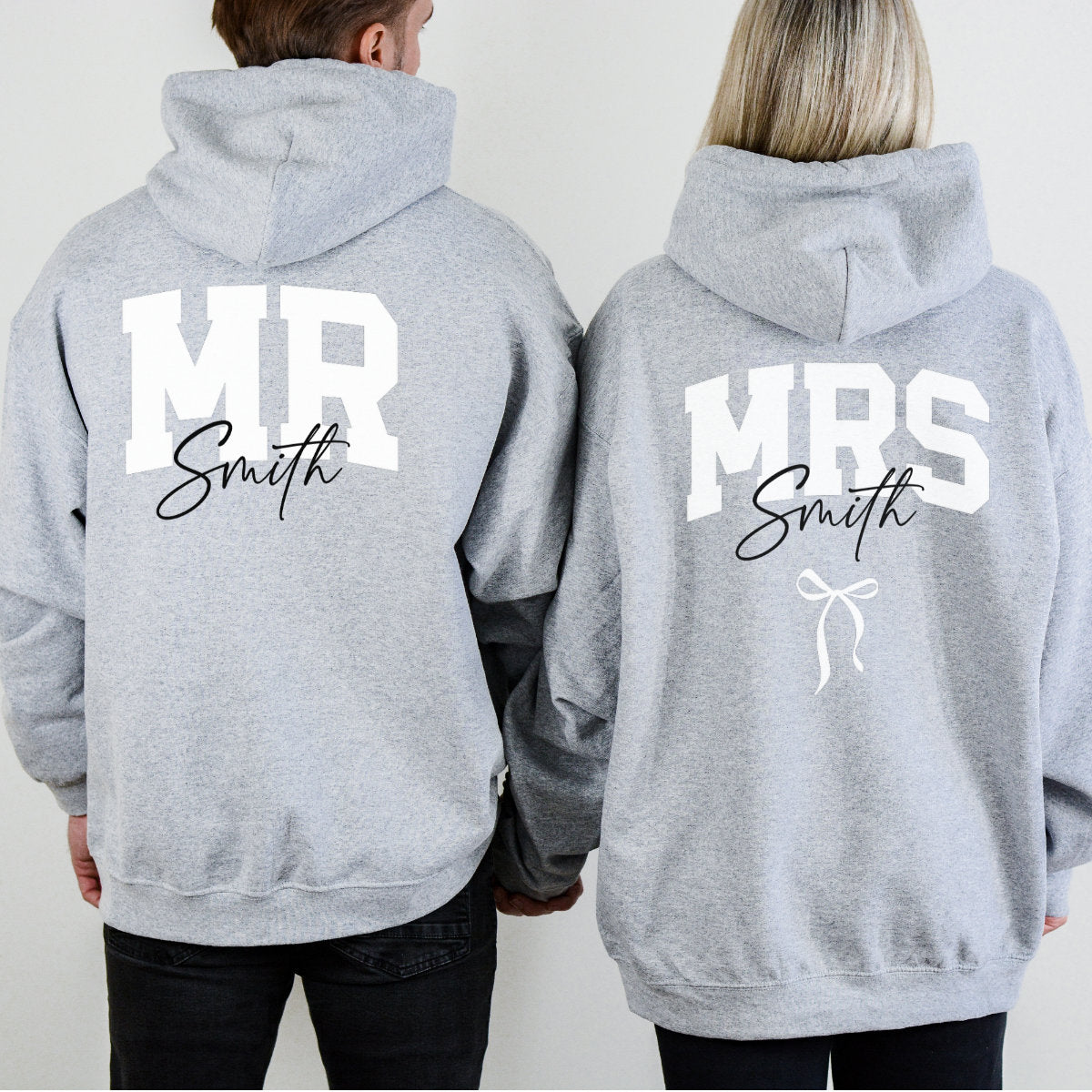 Mr. & Mrs. Matching Newlywed Hoodies – Personalized Couple Hoodie