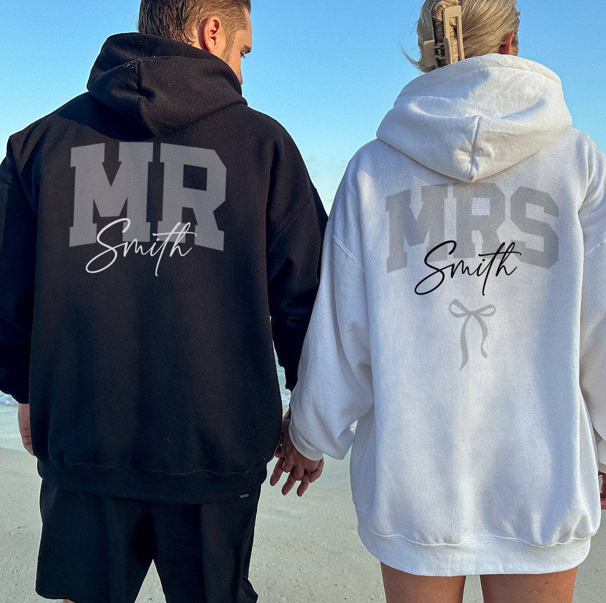 Mr. & Mrs. Matching Newlywed Hoodies – Personalized Couple Hoodie