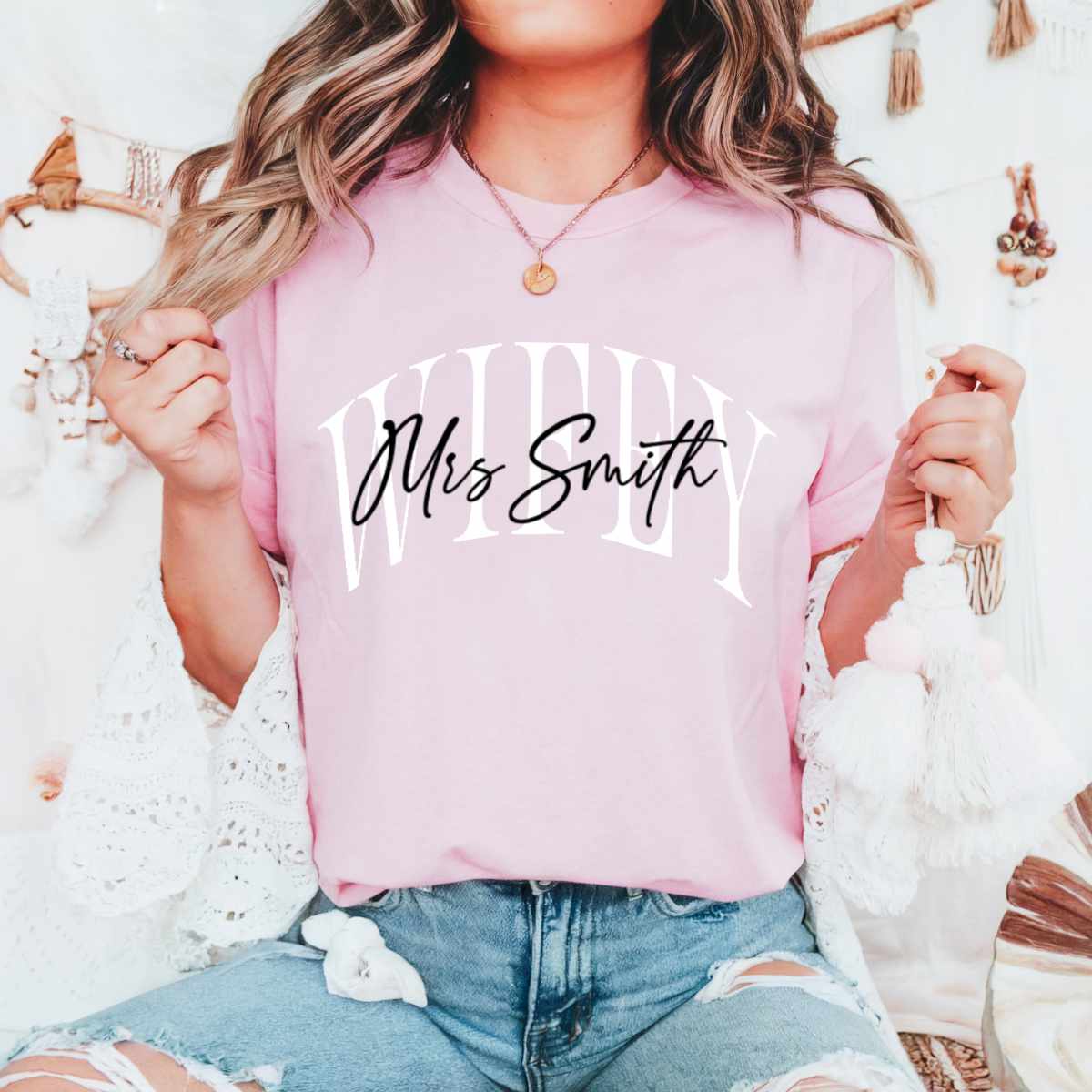 Personalized “New Wife” T-Shirt – The Bride’s Must-Have Tee 💍