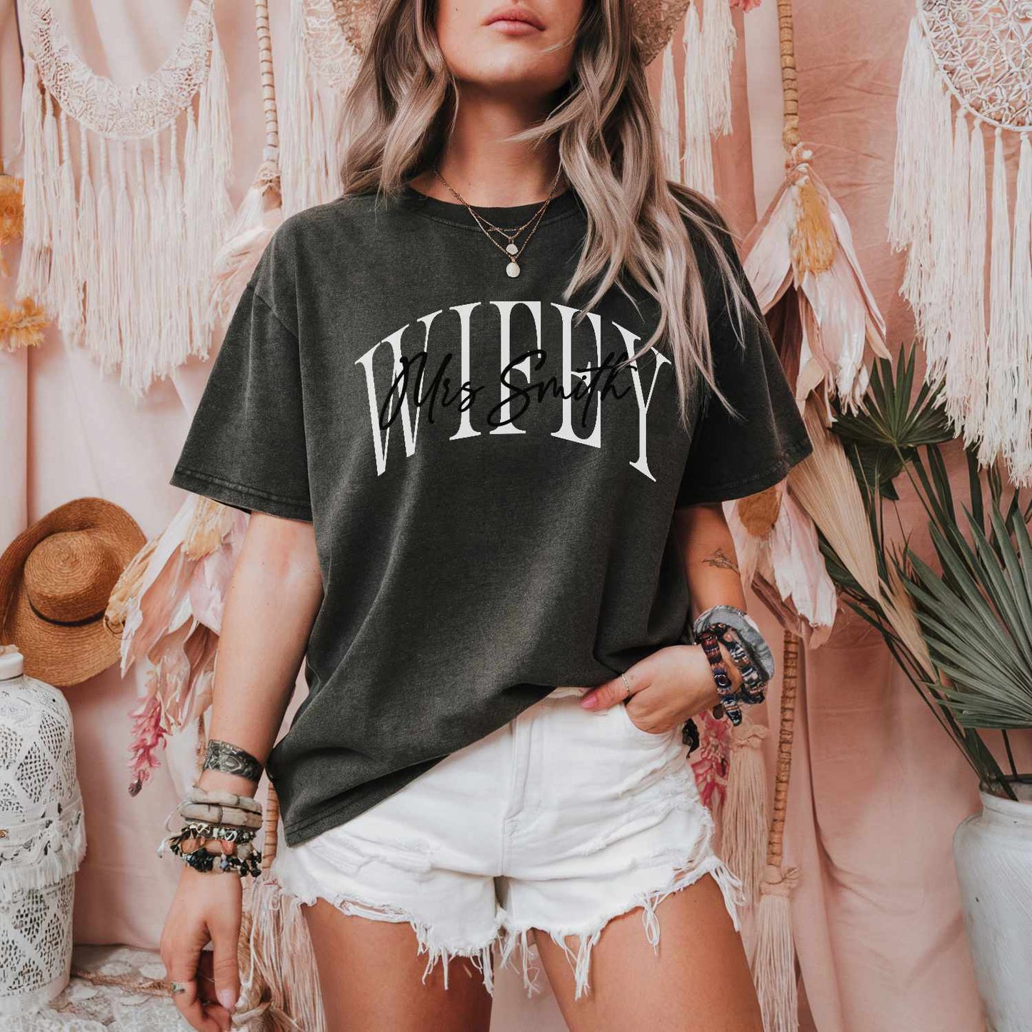 Personalized “New Wife” T-Shirt – The Bride’s Must-Have Tee 💍