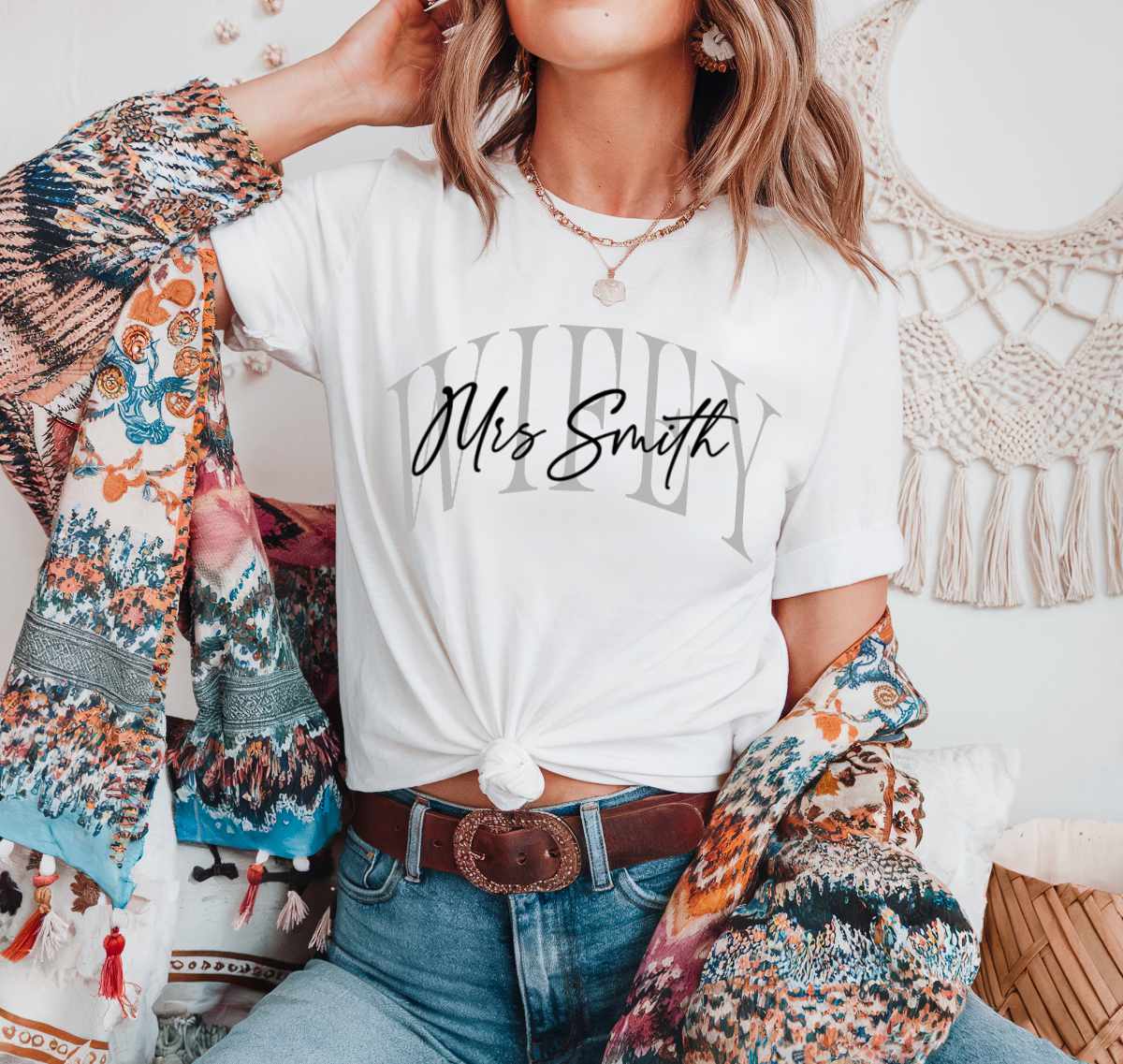 Personalized “New Wife” T-Shirt – The Bride’s Must-Have Tee 💍