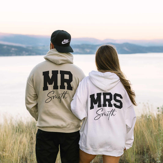 Mr. & Mrs. Matching Honeymoon Hoodies – Personalized Couple Hoodie