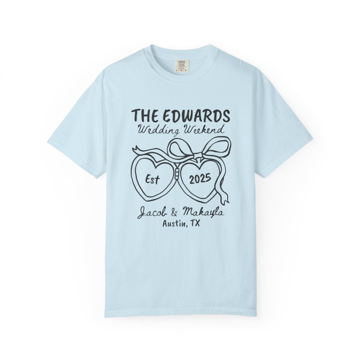 Custom Wedding Weekend T-Shirt – Personalized Couple & Location Tee