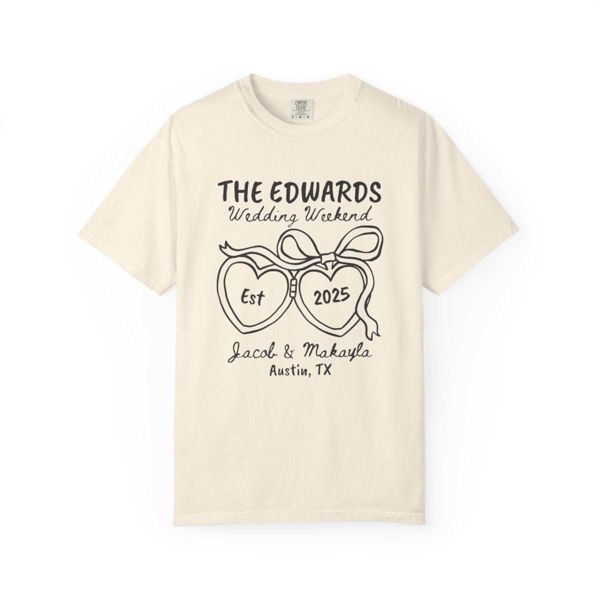Custom Wedding Weekend T-Shirt – Personalized Couple & Location Tee