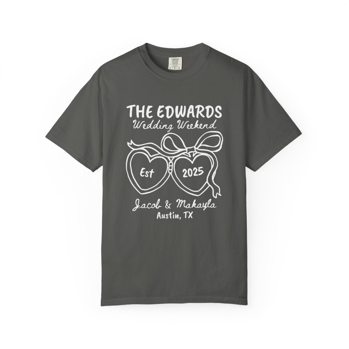 Custom Wedding Weekend T-Shirt – Personalized Couple & Location Tee