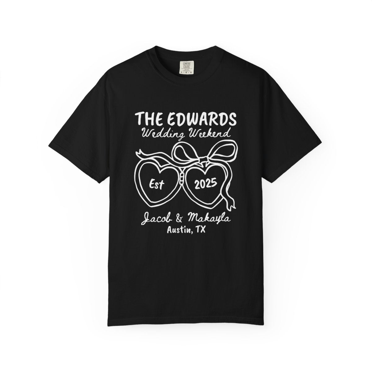 Custom Wedding Weekend T-Shirt – Personalized Couple & Location Tee