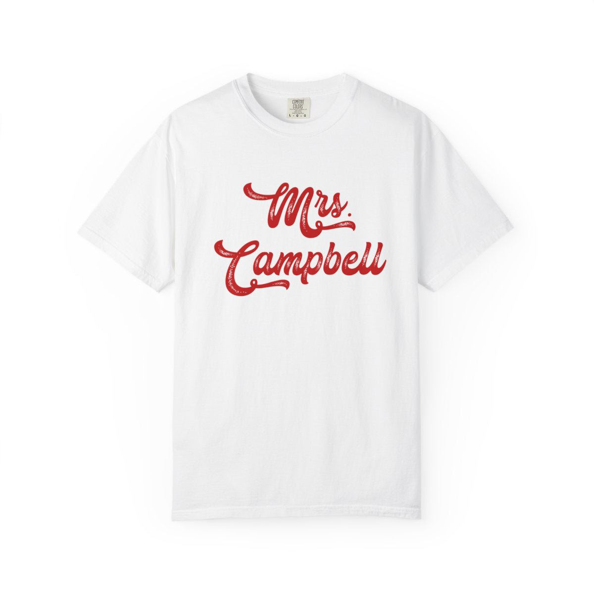 Personalized “Mrs.” T-Shirt – Custom Bridal Tee for the Newlywed Era