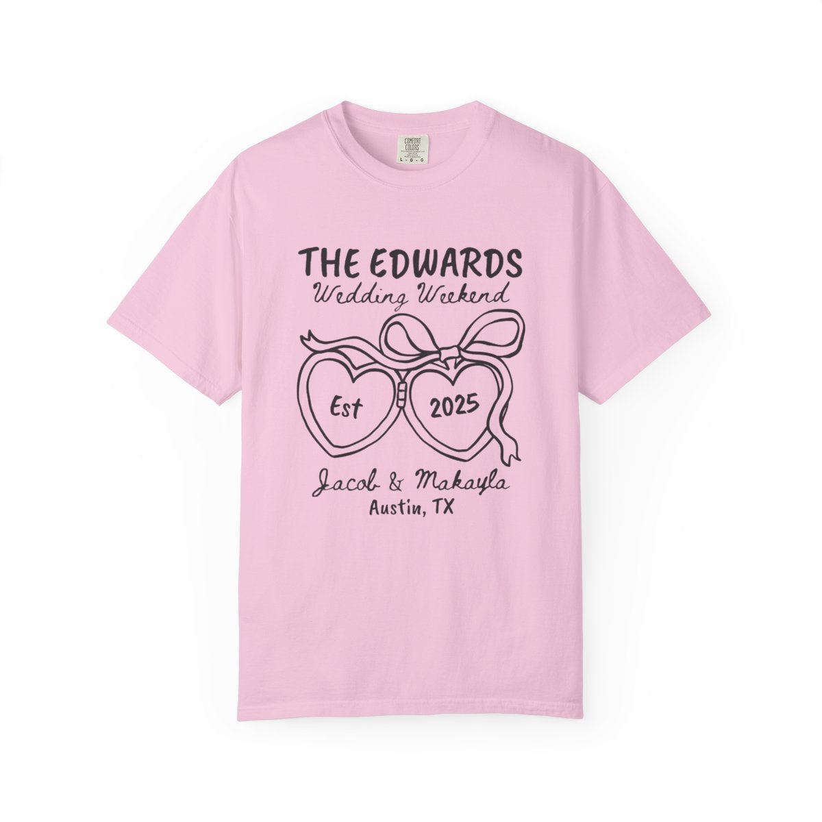 Custom Wedding Weekend T-Shirt – Personalized Couple & Location Tee