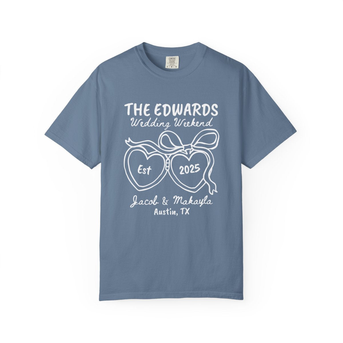 Custom Wedding Weekend T-Shirt – Personalized Couple & Location Tee