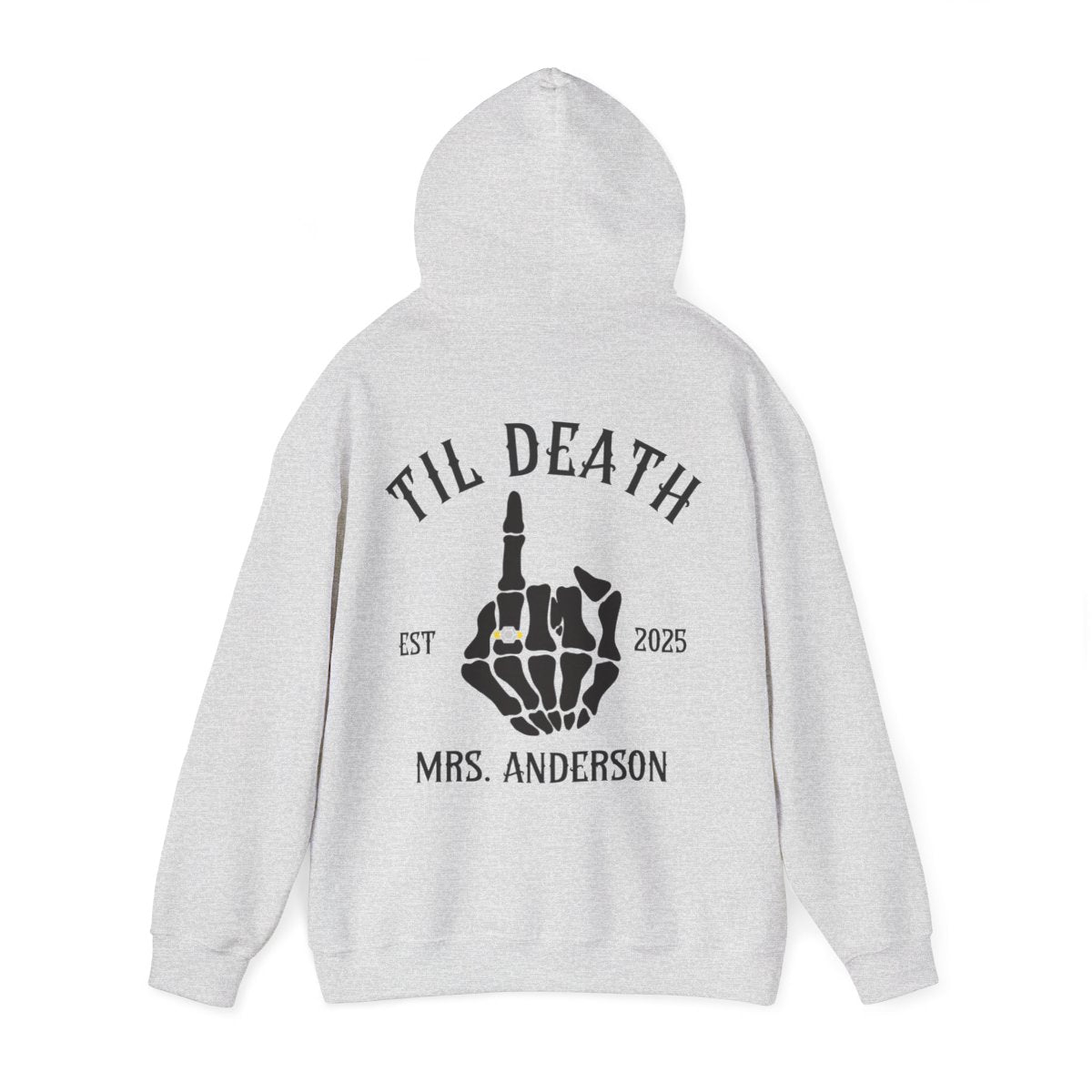 Til Death Couple Hoodies β Matching Mr. & Mrs. Skeleton Hand Wedding Hoodies
