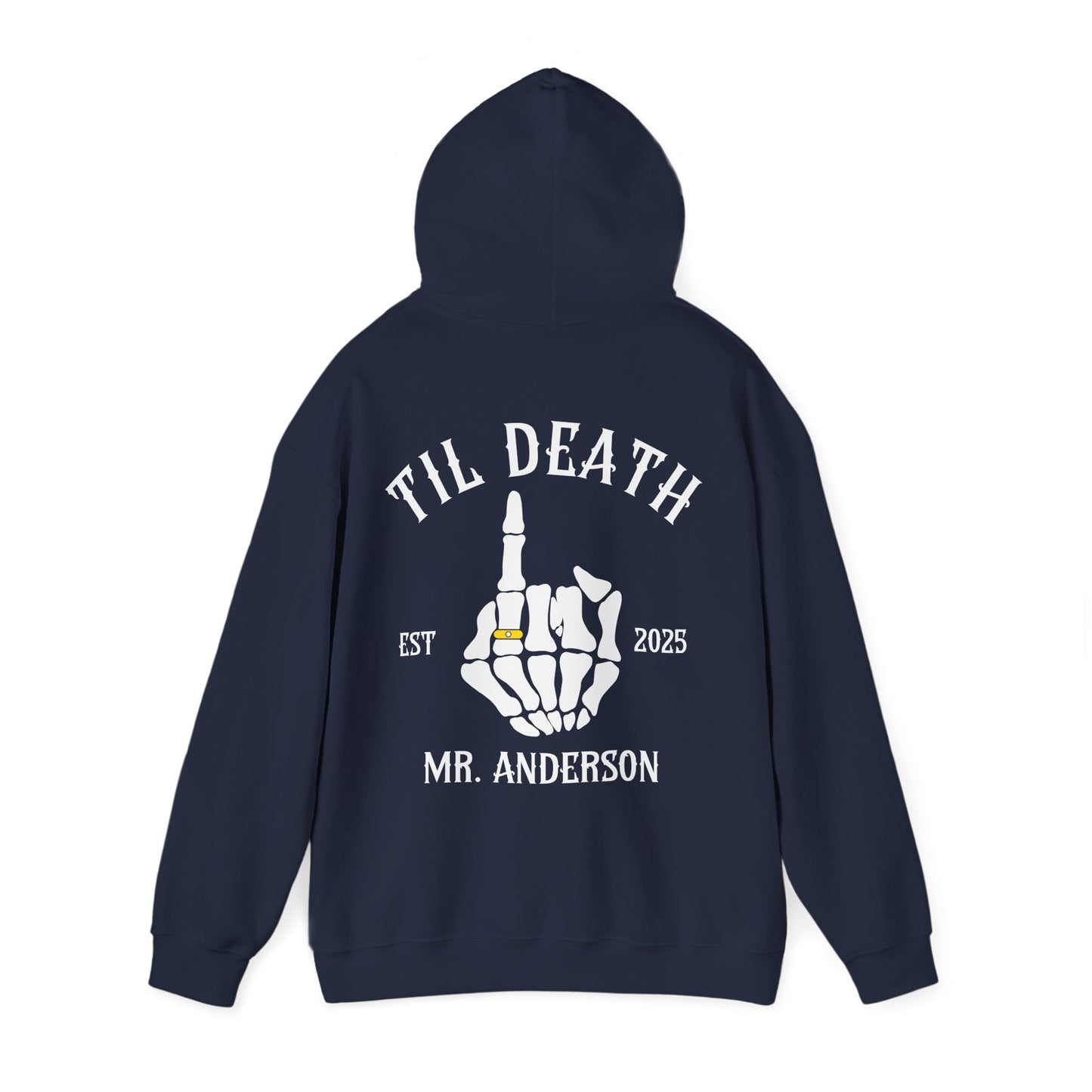 Til Death Couple Hoodies β Matching Mr. & Mrs. Skeleton Hand Wedding Hoodies