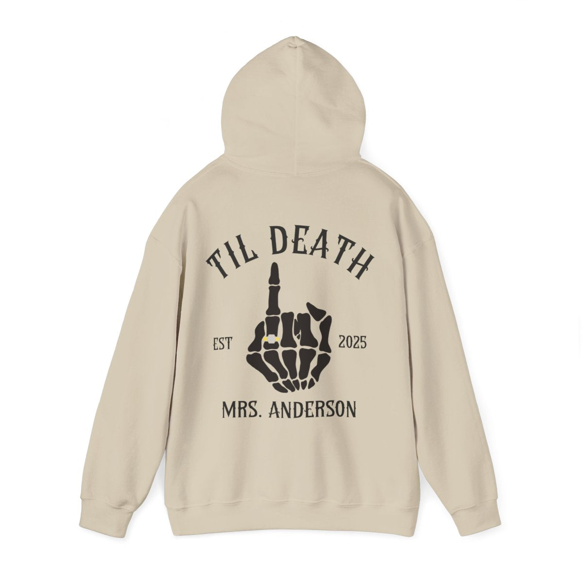 Til Death Couple Hoodies β Matching Mr. & Mrs. Skeleton Hand Wedding Hoodies