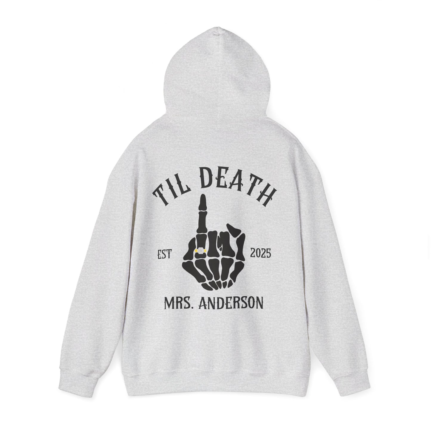 Til Death Couple Hoodies β Matching Mr. & Mrs. Skeleton Hand Wedding Hoodies