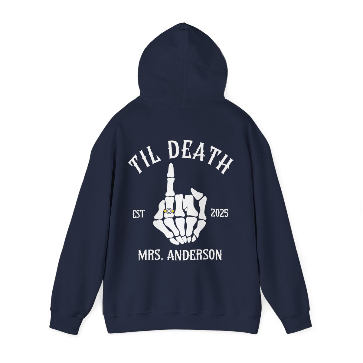 Til Death Couple Hoodies β Matching Mr. & Mrs. Skeleton Hand Wedding Hoodies