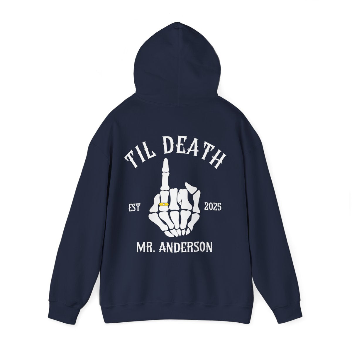 Til Death Couple Hoodies β Matching Mr. & Mrs. Skeleton Hand Wedding Hoodies