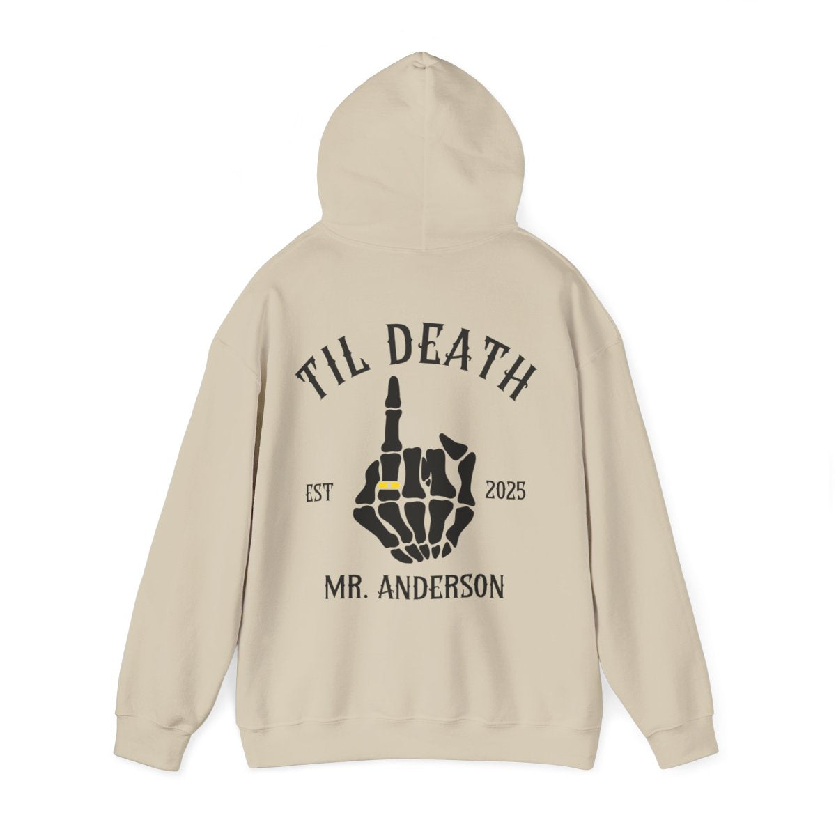 Til Death Couple Hoodies β Matching Mr. & Mrs. Skeleton Hand Wedding Hoodies