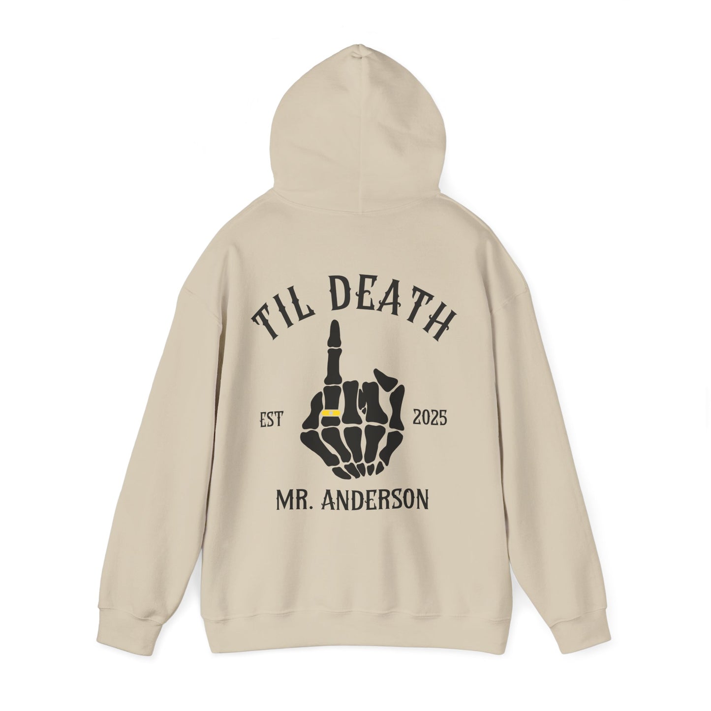Til Death Couple Hoodies β Matching Mr. & Mrs. Skeleton Hand Wedding Hoodies