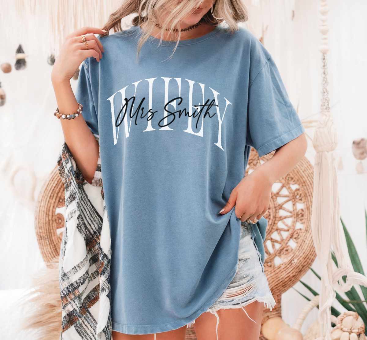 Personalized “New Wife” T-Shirt – The Bride’s Must-Have Tee 💍