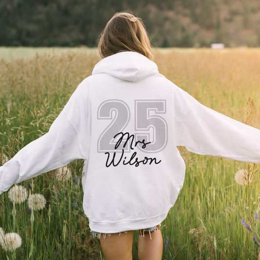 Personalized "Mrs." or "Mr." Hoodie – Custom Name & Year