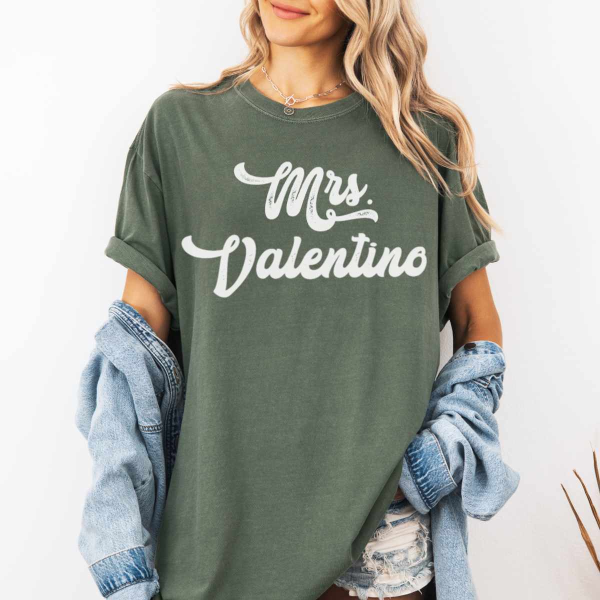 Personalized “Mrs.” T-Shirt – Custom Bridal Tee for the Newlywed Era